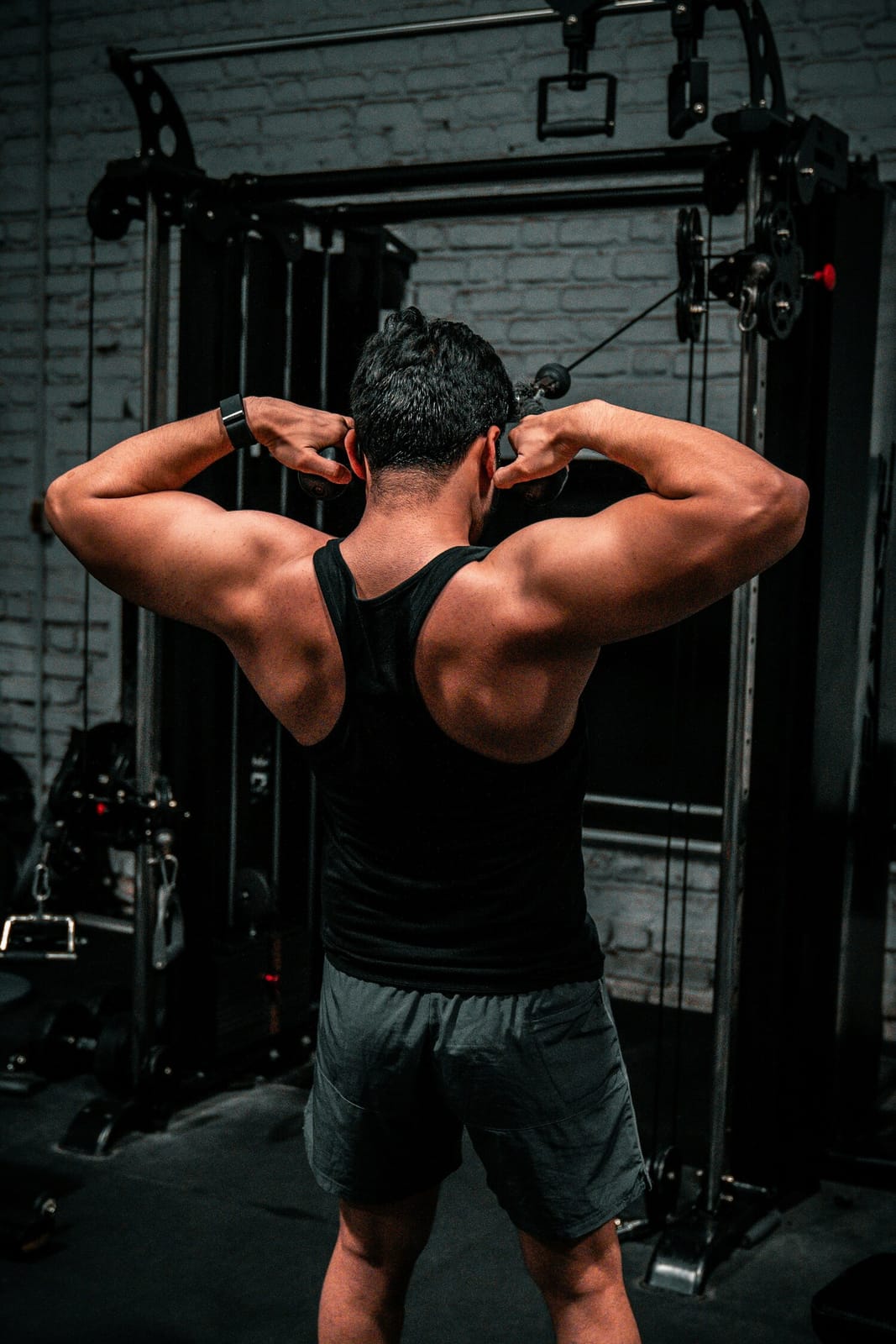 Strength training back pose at Lala Life Force