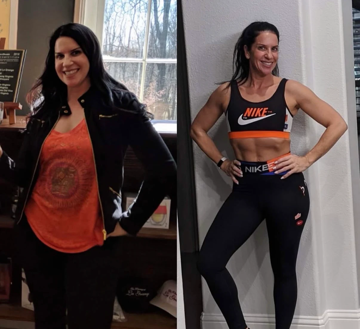 Client transformation before and after training with Lala Life Force